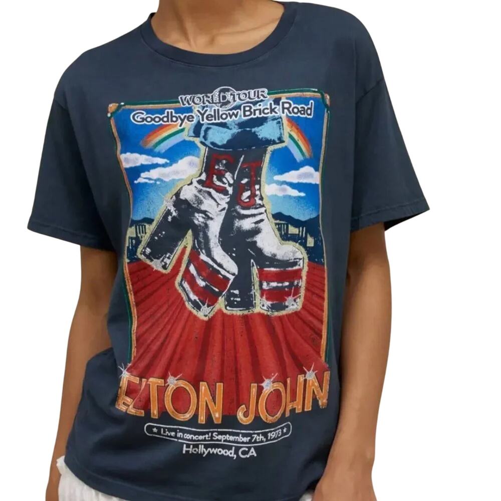 DAYDREAMER Elton John Hollywood Boots Boyfriend Tee Various Sizes New MSRP $98